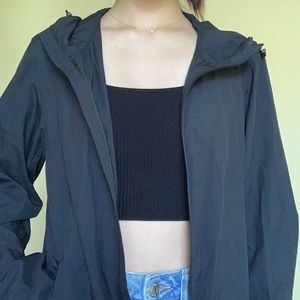 UNIQLO pocketable UV protection black windbreaker